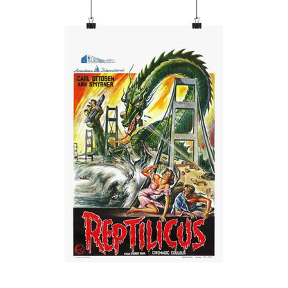 REPTILICUS (BELGIAN) 1961 - Paper Movie Poster - The Sticker Space