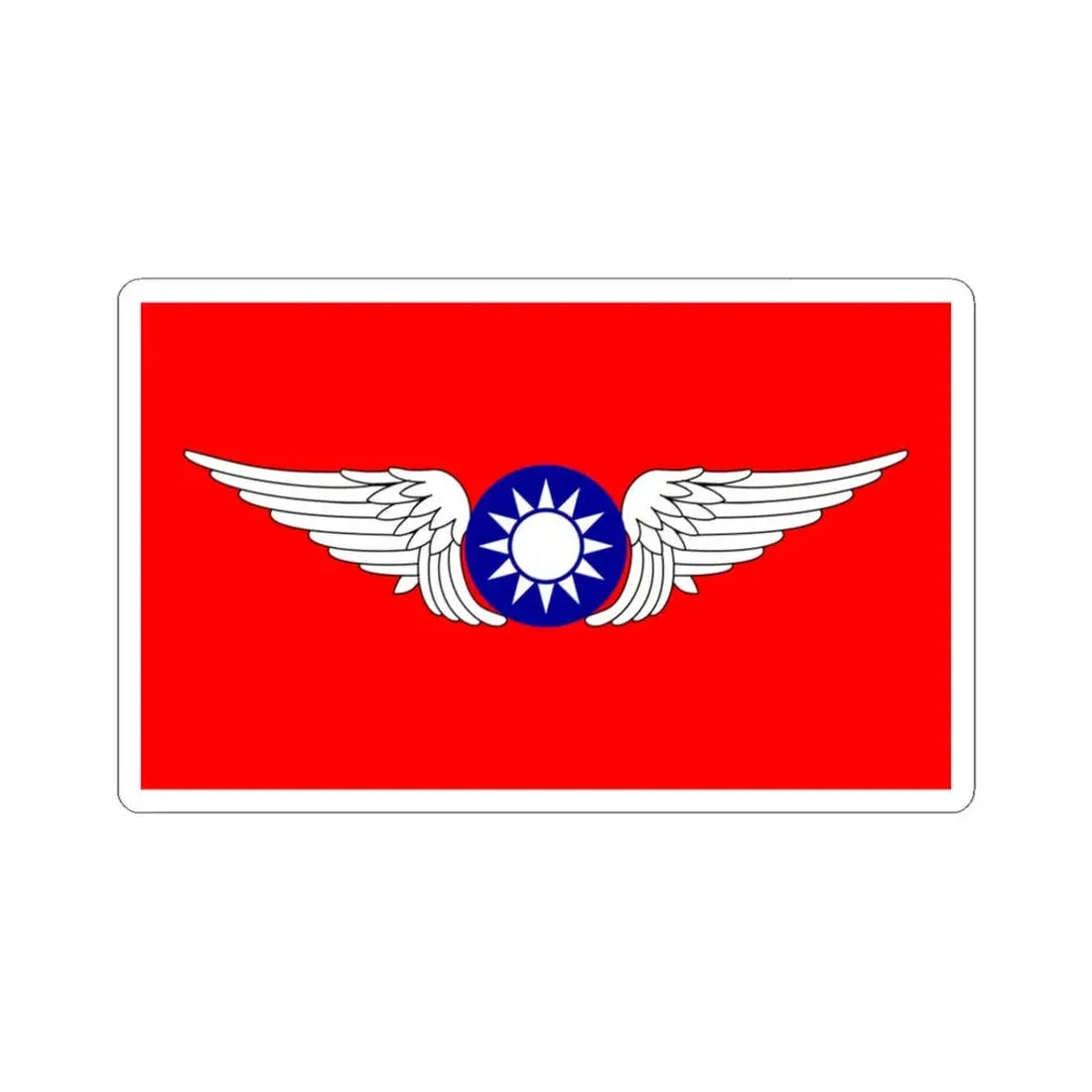 Republic of China Air Forces Flag 1937 (China) STICKER Vinyl Kiss-Cut Decal 3 Inch White - The Sticker Space