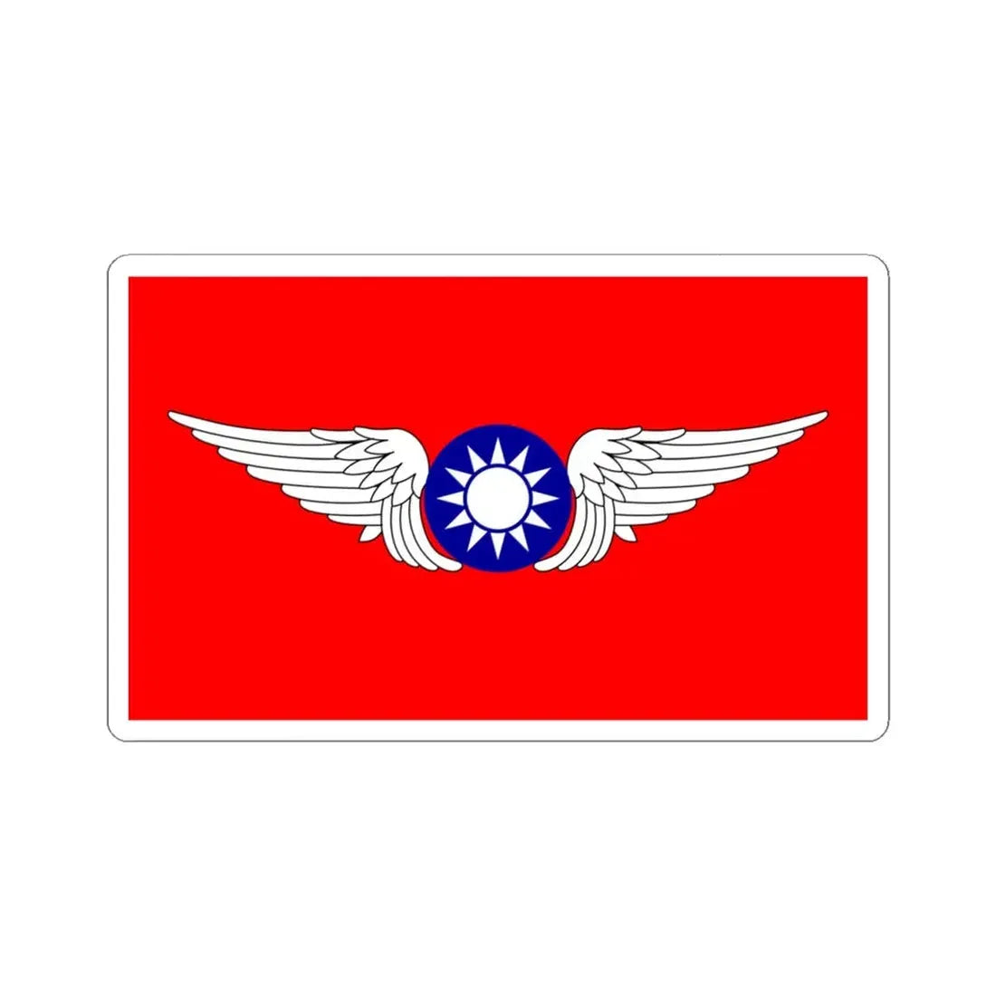 Republic of China Air Forces Flag 1937 (China) STICKER Vinyl Kiss-Cut Decal 4 Inch White - The Sticker Space
