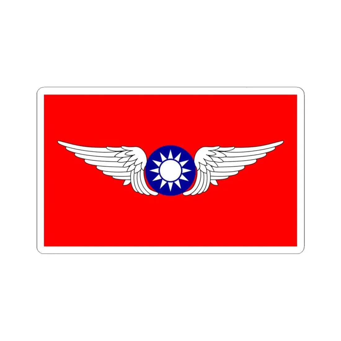 Republic of China Air Forces Flag 1937 (China) STICKER Vinyl Kiss-Cut Decal 6 Inch White - The Sticker Space
