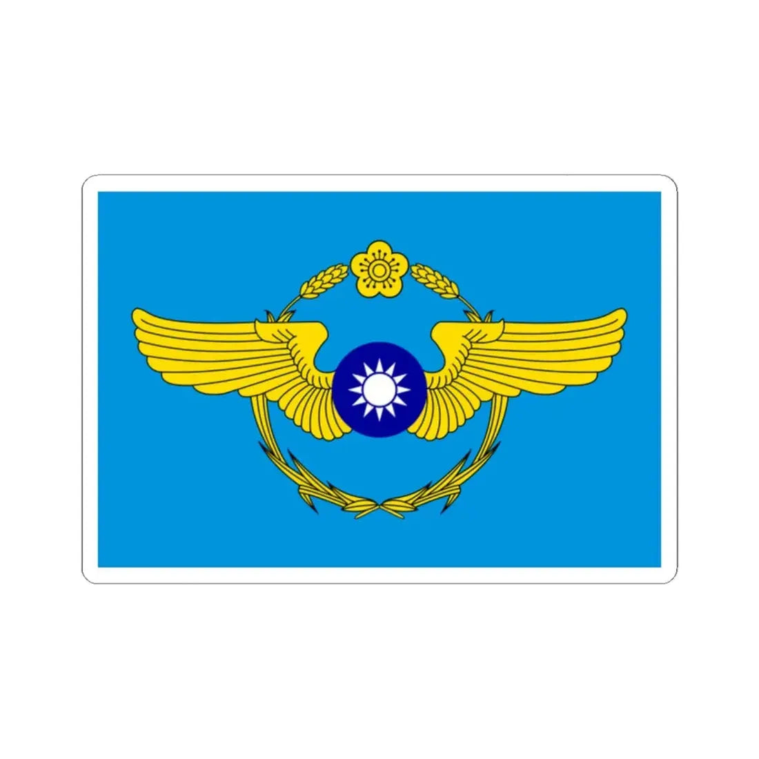 Republic of China Air Forces Flag 1948 (China) STICKER Vinyl Kiss-Cut Decal 2 Inch White - The Sticker Space