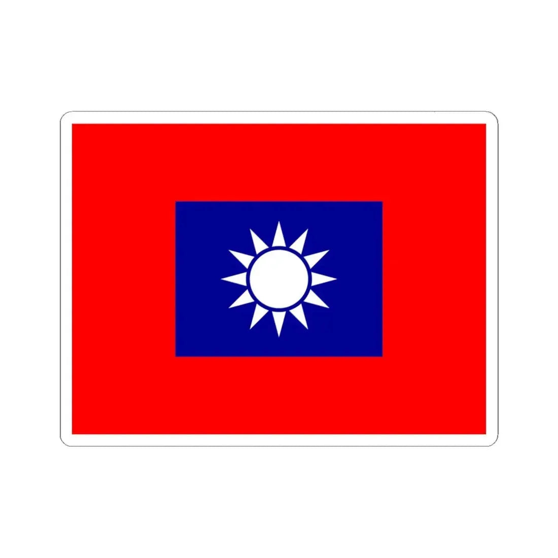 Republic of China Army Flag 1934 (China) STICKER Vinyl Kiss-Cut Decal 6 Inch White - The Sticker Space