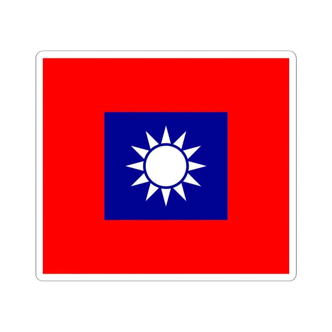 Republic of China Army Flag 1953 (China) STICKER Vinyl Kiss-Cut Decal 6 Inch White - The Sticker Space