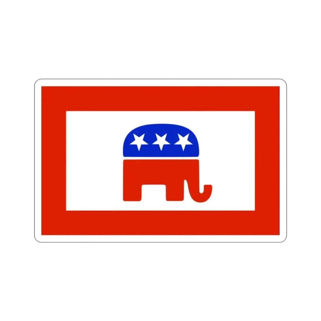 Republican Party Flag STICKER Vinyl Die-Cut Decal 2 Inch - The Sticker Space