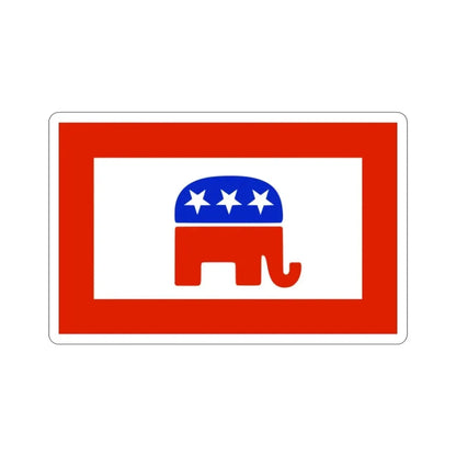 Republican Party Flag STICKER Vinyl Die-Cut Decal 2 Inch - The Sticker Space