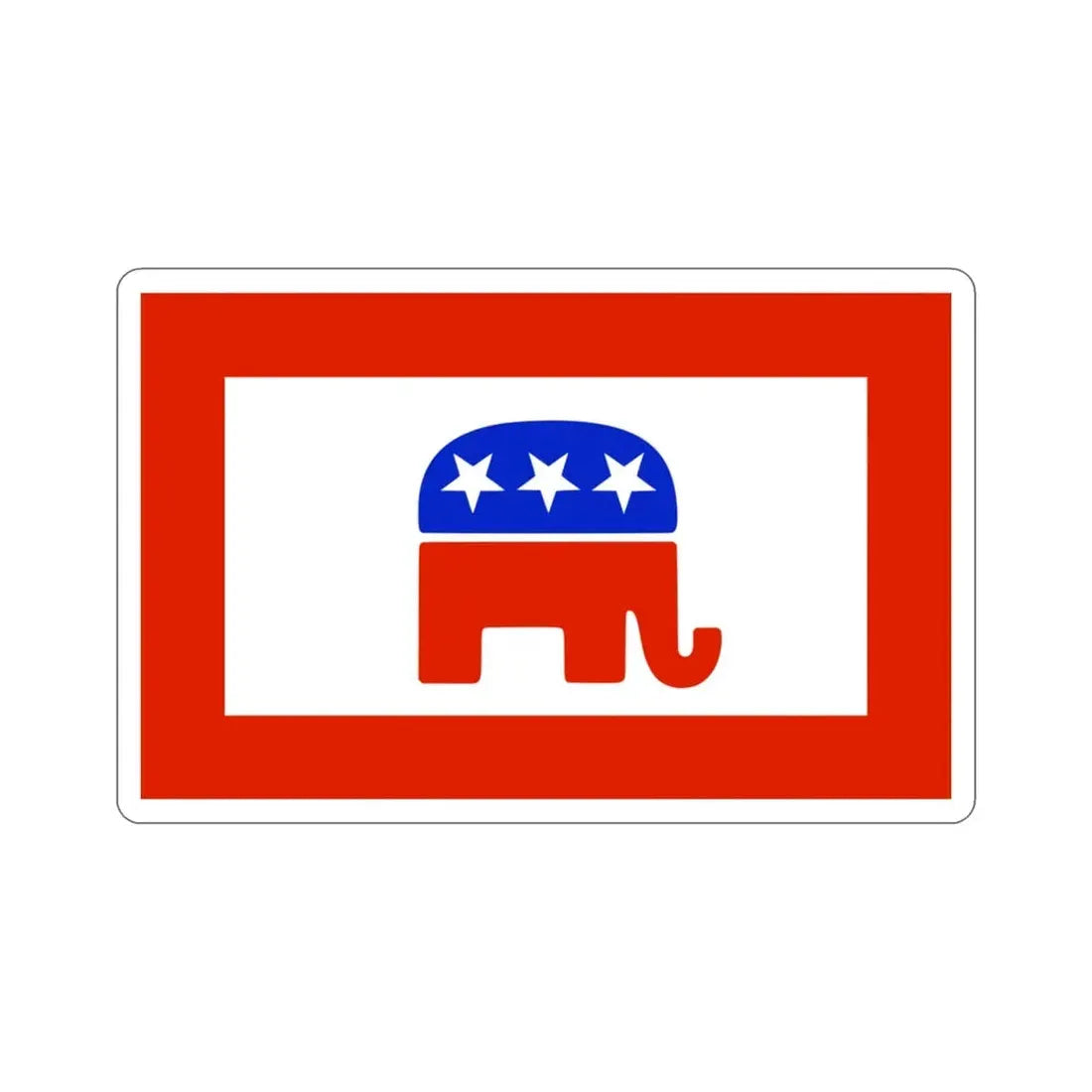 Republican Party Flag STICKER Vinyl Die-Cut Decal 3 Inch - The Sticker Space