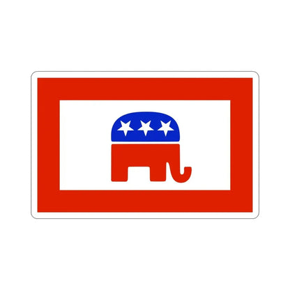 Republican Party Flag STICKER Vinyl Die-Cut Decal 5 Inch - The Sticker Space