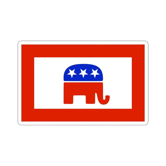 Republican Party Flag STICKER Vinyl Die-Cut Decal 6 Inch - The Sticker Space