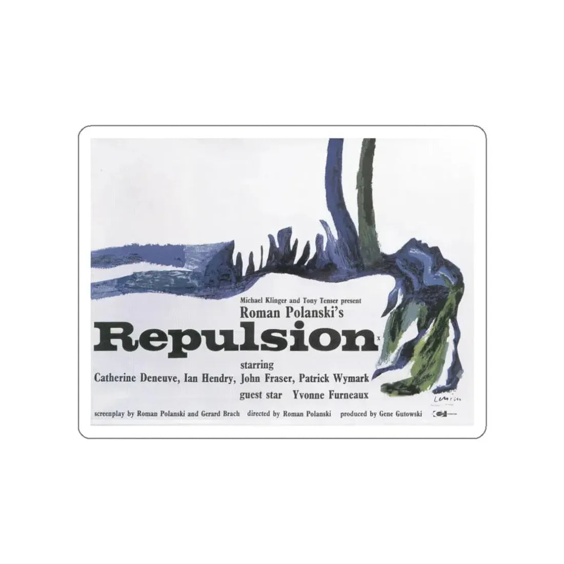 REPULSION 1965 Movie Poster STICKER Vinyl Die-Cut Decal 3 Inch - The Sticker Space