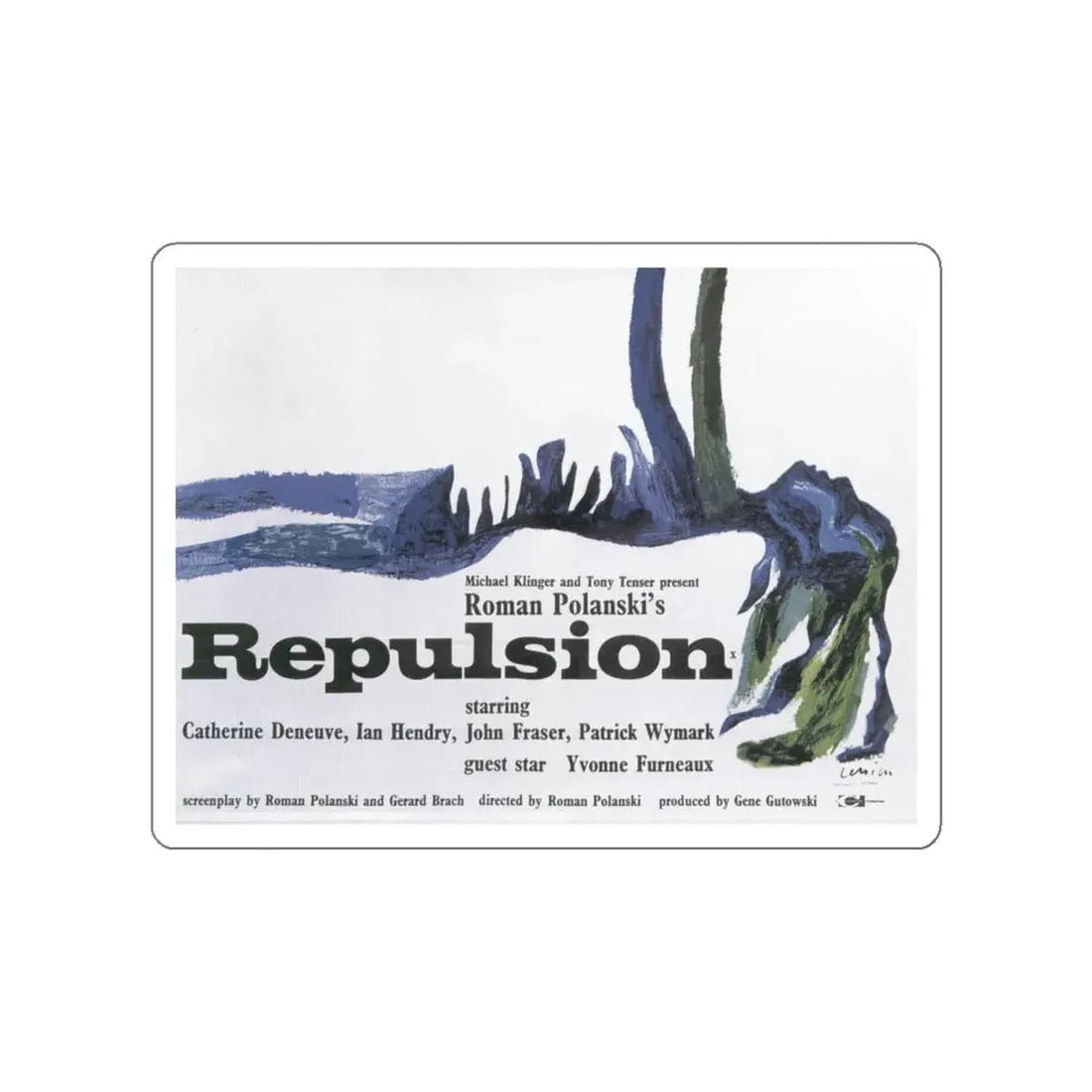 REPULSION 1965 Movie Poster STICKER Vinyl Die-Cut Decal - The Sticker Space