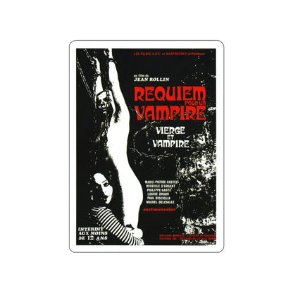 REQUIEM FOR A VAMPIRE (CAGED VIRGINS) 1971 Movie Poster STICKER Vinyl Die-Cut Decal - The Sticker Space