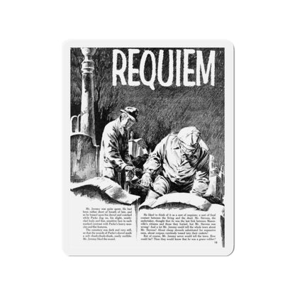 Requiem, Terror Illustrated, April 1956 (Magazine Illustration) Refrigerator Magnet-2 Inch-The Sticker Space