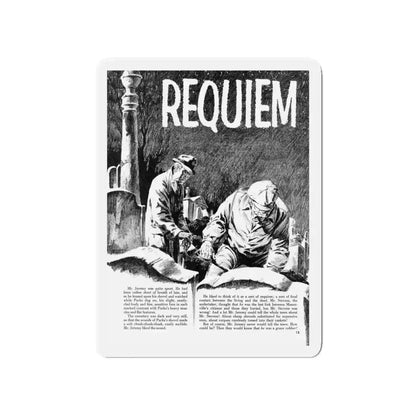 Requiem, Terror Illustrated, April 1956 (Magazine Illustration) Refrigerator Magnet 4 Inch Die-Cut - The Sticker Space