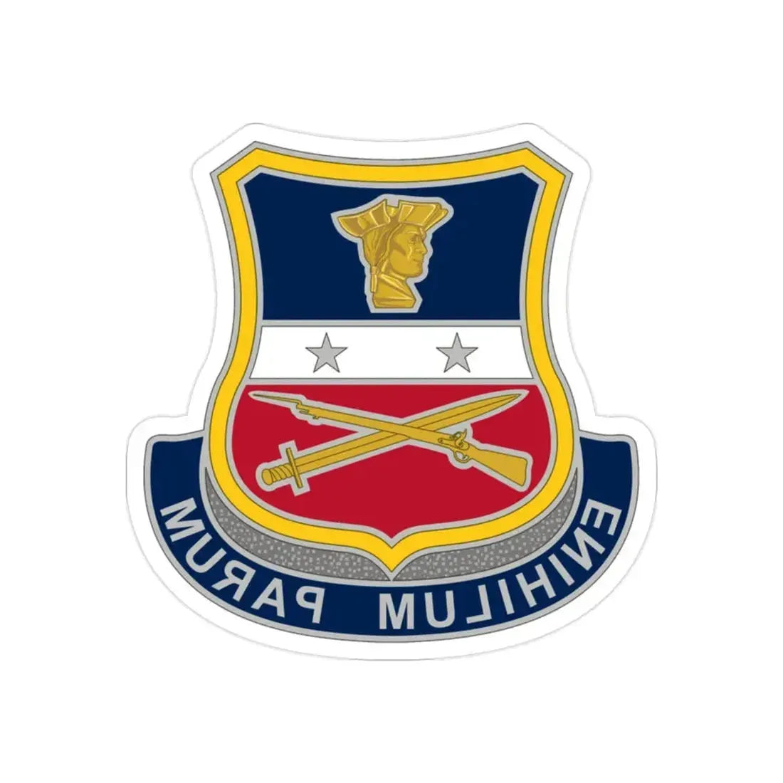 Reserve Careers Division 2 (U.S. Army) REVERSE PRINT Transparent Die-Cut STICKER 2 Inch Die-Cut Transparent - The Sticker Space