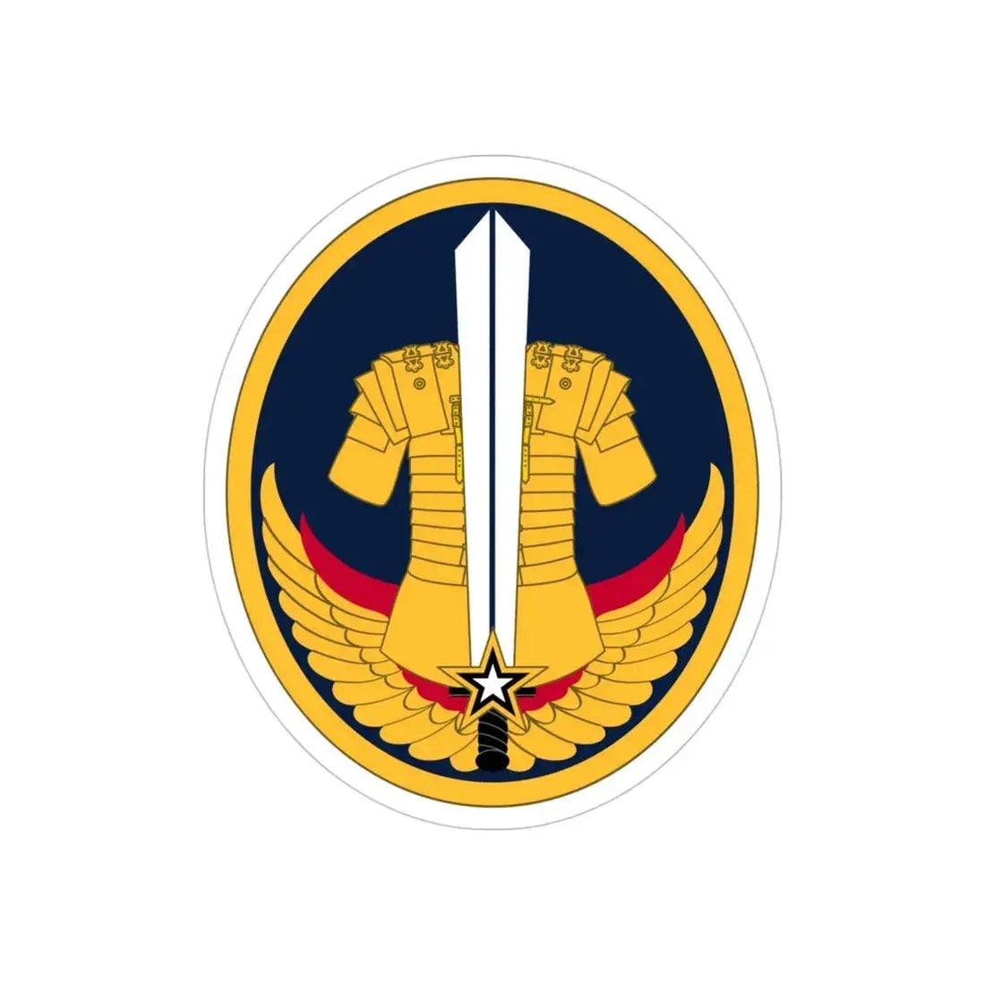 Reserve Careers Division (U.S. Army) REVERSE PRINT Transparent Die-Cut STICKER 4 Inch Die-Cut Transparent - The Sticker Space
