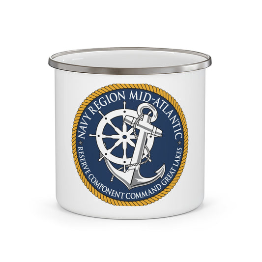Reserve Component Comm Great Lakes Navy Reg Mid At (U.S. Navy) Enamel Mug 12oz-12oz-The Sticker Space