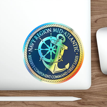 Reserve Component Comm Great Lakes Navy Reg Mid At (U.S. Navy) Holographic STICKER Die-Cut Vinyl Decal-The Sticker Space