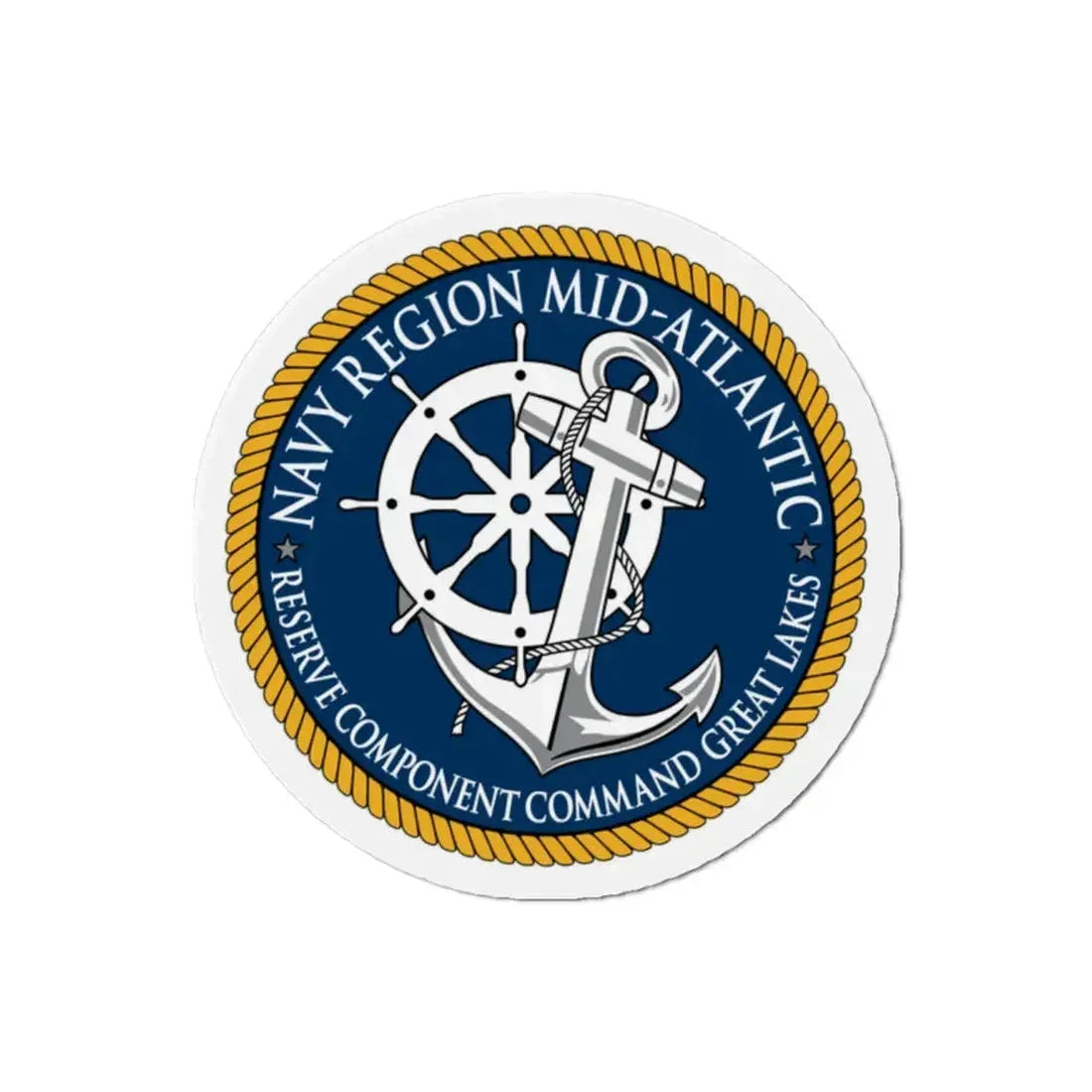 Reserve Component Comm Great Lakes Navy Reg Mid At (U.S. Navy) Refrigerator Magnet 2 Inch - The Sticker Space