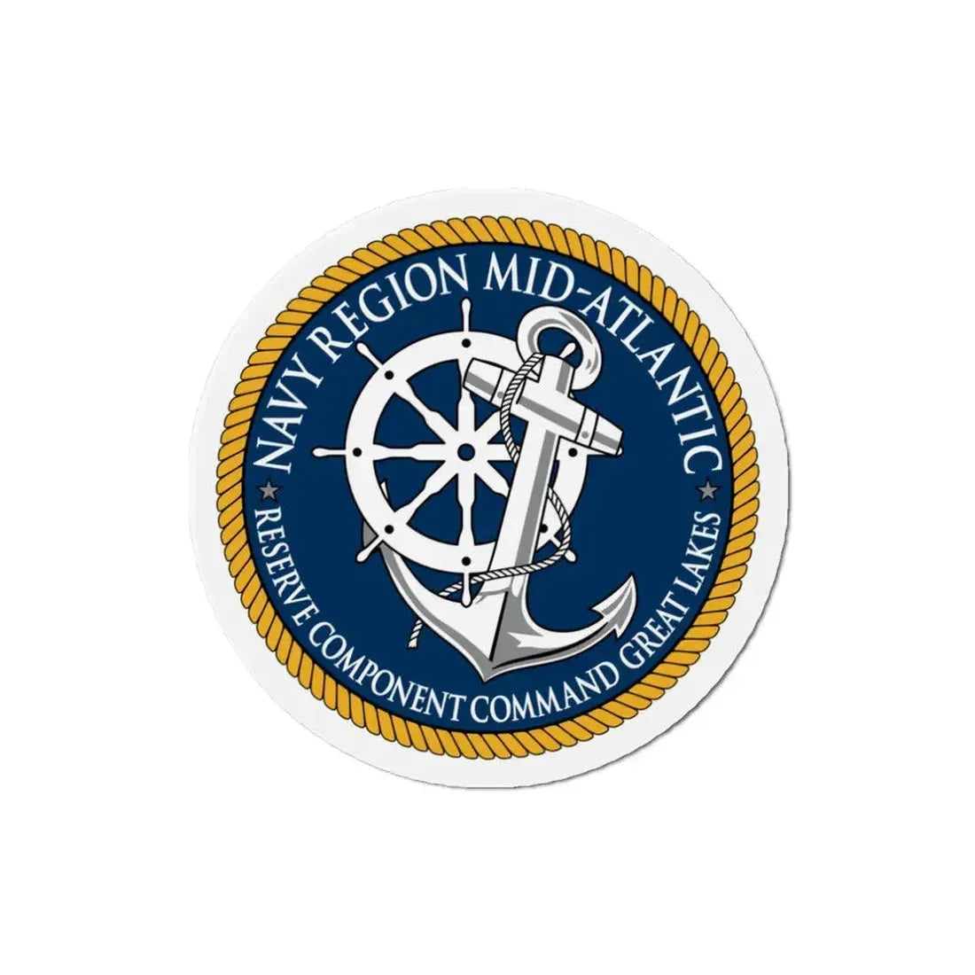 Reserve Component Comm Great Lakes Navy Reg Mid At (U.S. Navy) Refrigerator Magnet 3 Inch - The Sticker Space