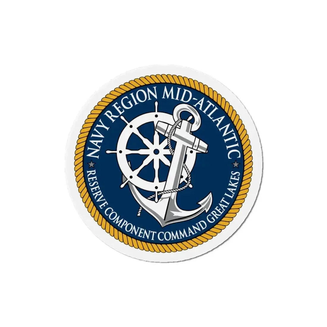 Reserve Component Comm Great Lakes Navy Reg Mid At (U.S. Navy) Refrigerator Magnet 4 Inch - The Sticker Space