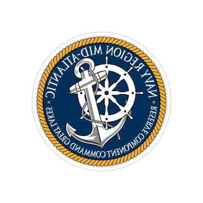 Reserve Component Comm Great Lakes Navy Reg Mid At (U.S. Navy) REVERSE PRINT Transparent Die-Cut STICKER 6 Inch Die-Cut Transparent - The Sticker Space