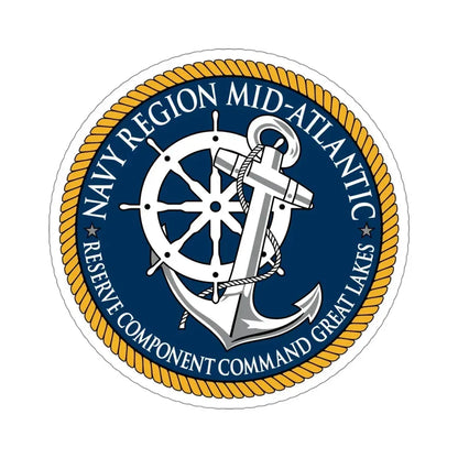 Reserve Component Comm Great Lakes Navy Reg Mid At (U.S. Navy) STICKER Vinyl Die-Cut Decal 5 Inch - The Sticker Space