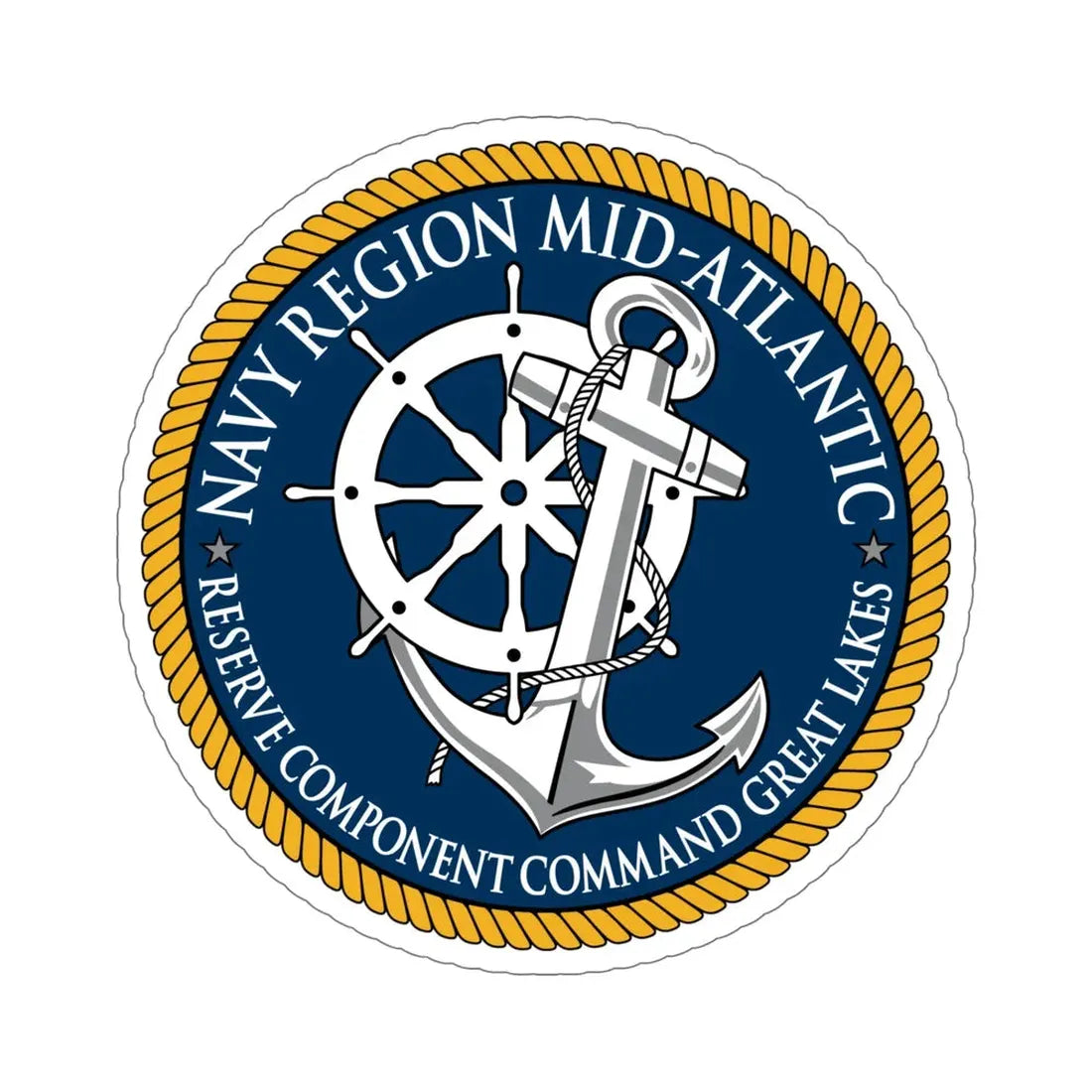 Reserve Component Comm Great Lakes Navy Reg Mid At (U.S. Navy) STICKER Vinyl Die-Cut Decal - The Sticker Space