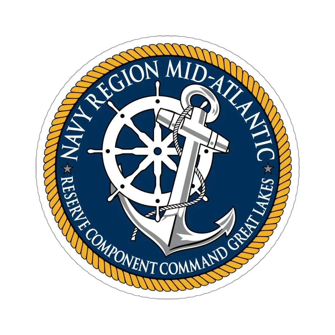 Reserve Component Comm Great Lakes Navy Reg Mid At (U.S. Navy) STICKER Vinyl Die-Cut Decal - The Sticker Space