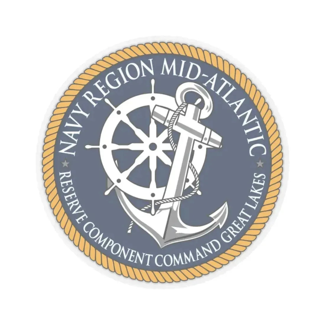 Reserve Component Comm Great Lakes Navy Reg Mid At (U.S. Navy) STICKER Vinyl Kiss-Cut Decal 2 Inch Transparent - The Sticker Space