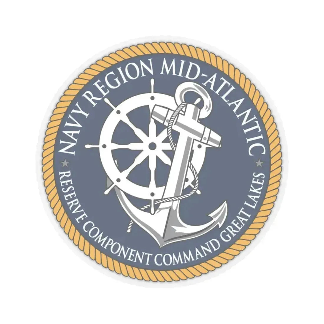 Reserve Component Comm Great Lakes Navy Reg Mid At (U.S. Navy) STICKER Vinyl Kiss-Cut Decal 3 Inch Transparent - The Sticker Space