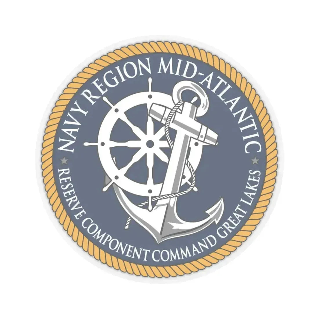 Reserve Component Comm Great Lakes Navy Reg Mid At (U.S. Navy) STICKER Vinyl Kiss-Cut Decal 4 Inch Transparent - The Sticker Space