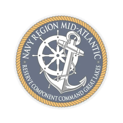 Reserve Component Comm Great Lakes Navy Reg Mid At (U.S. Navy) STICKER Vinyl Kiss-Cut Decal 4 Inch Transparent - The Sticker Space