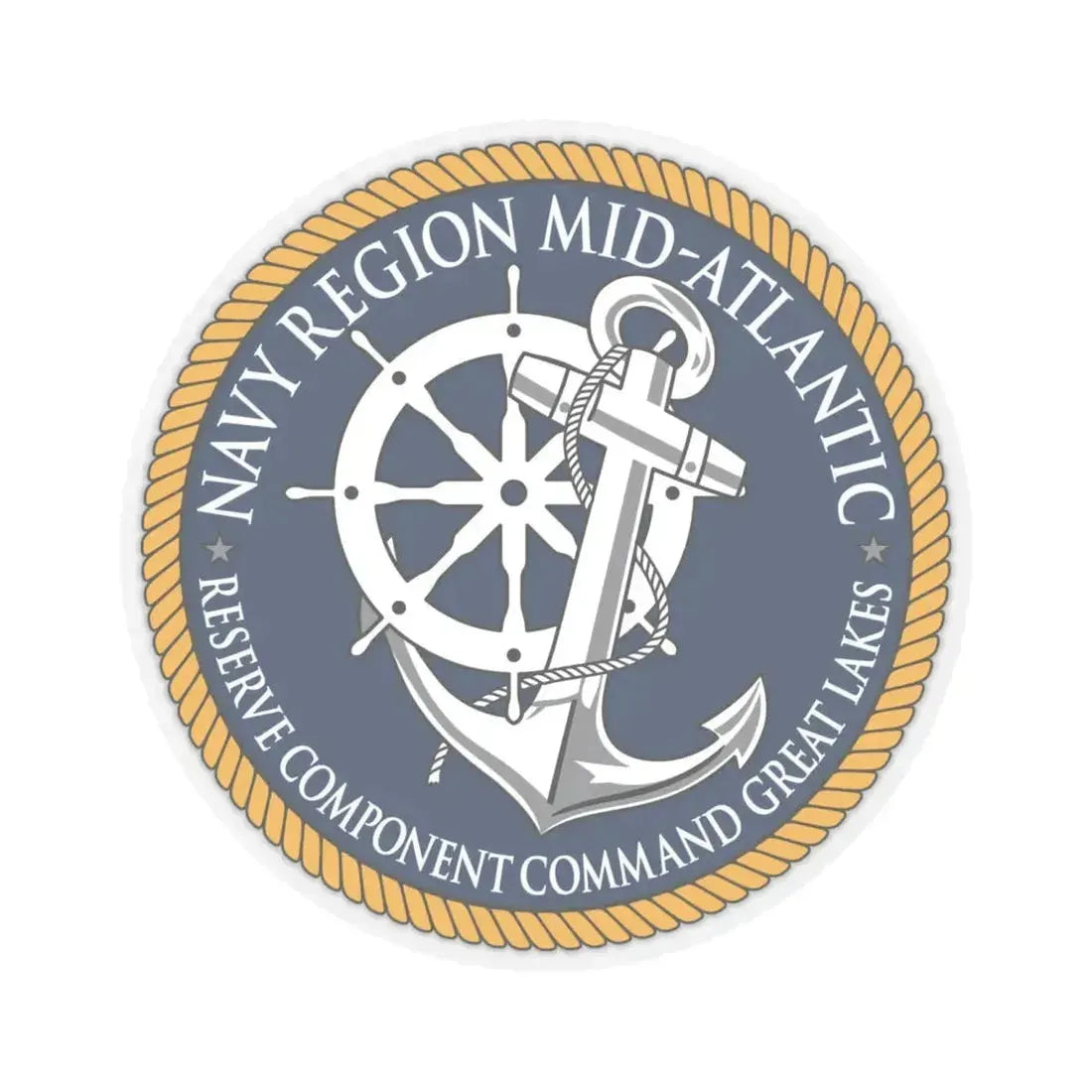 Reserve Component Comm Great Lakes Navy Reg Mid At (U.S. Navy) STICKER Vinyl Kiss-Cut Decal 6 Inch Transparent - The Sticker Space