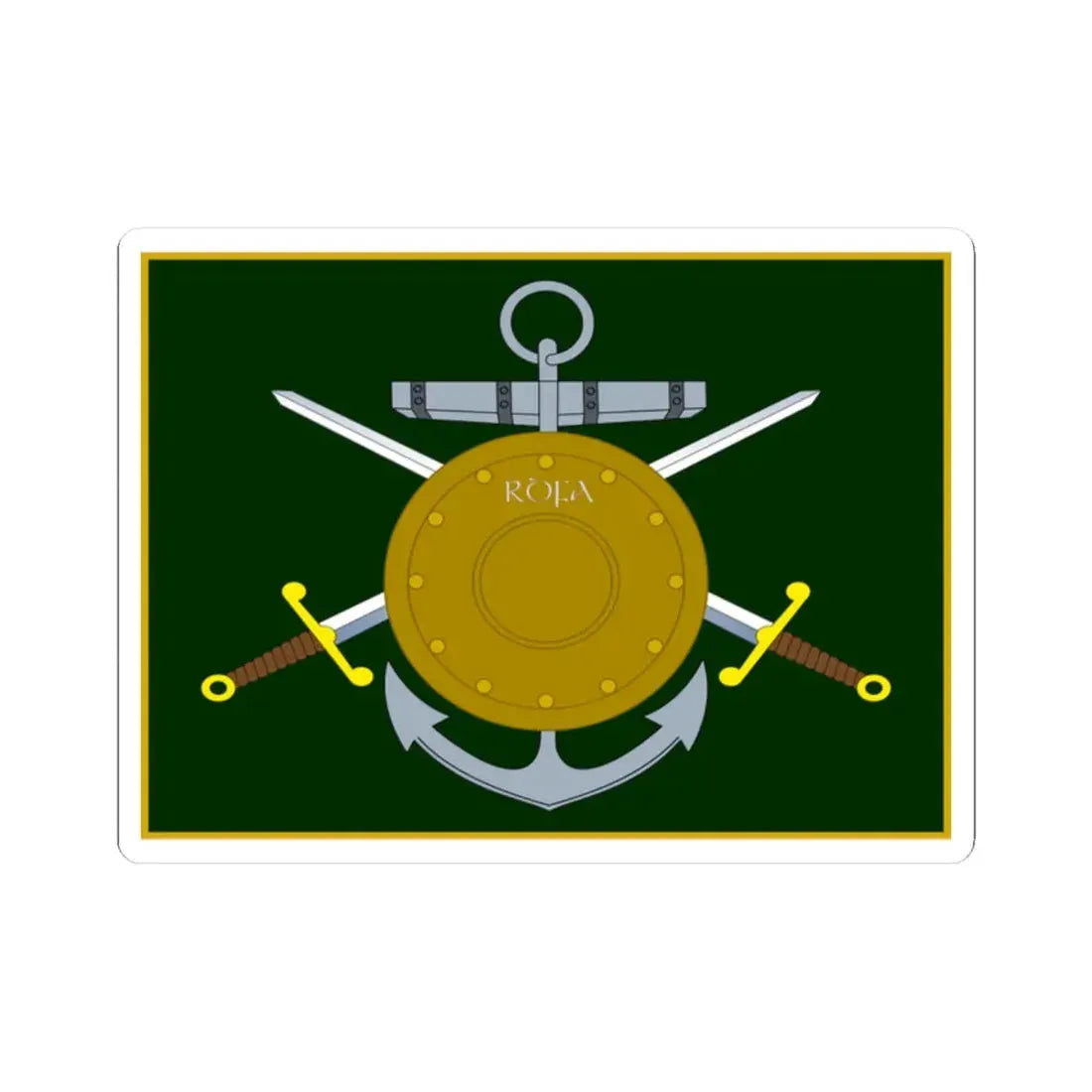 Reserve Defense Forces Association Flag Ireland (Ireland) STICKER Vinyl Kiss-Cut Decal 2 Inch White - The Sticker Space