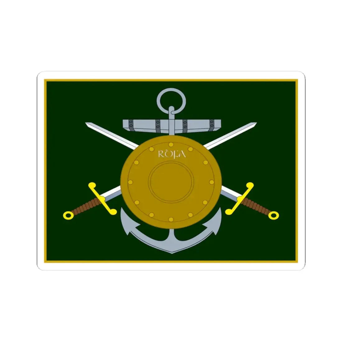 Reserve Defense Forces Association Flag Ireland (Ireland) STICKER Vinyl Kiss-Cut Decal 3 Inch White - The Sticker Space