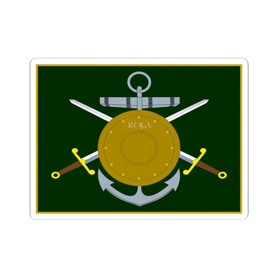 Reserve Defense Forces Association Flag Ireland (Ireland) STICKER Vinyl Kiss-Cut Decal 4 Inch White - The Sticker Space