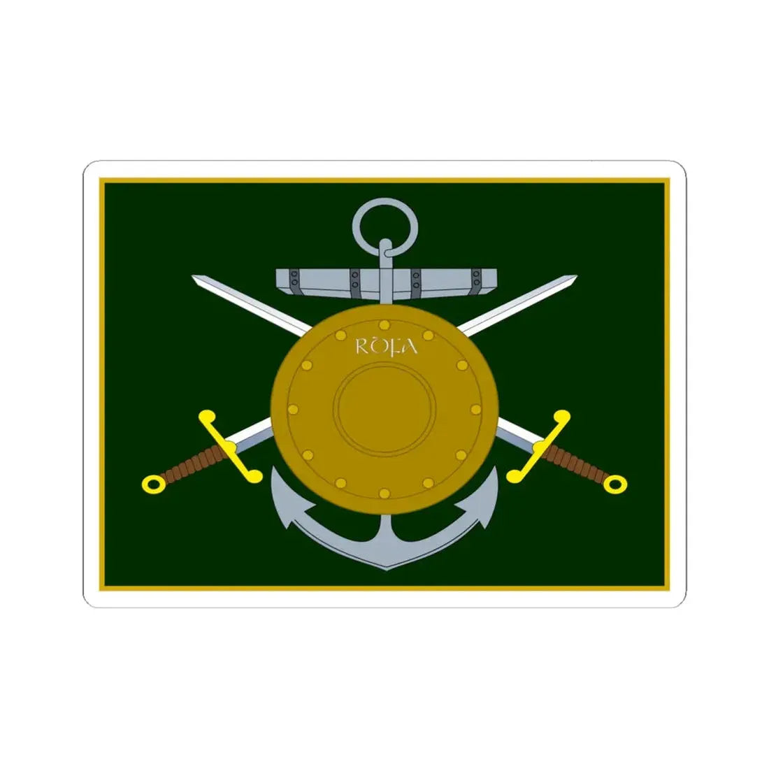 Reserve Defense Forces Association Flag Ireland (Ireland) STICKER Vinyl Kiss-Cut Decal 6 Inch White - The Sticker Space