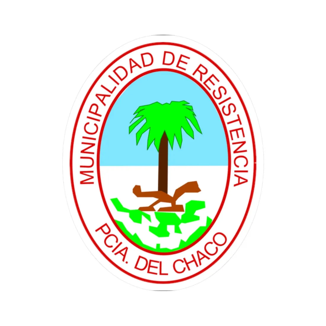 Resistencia Coat of arms (Argentina) (Coat of Arms) STICKER Vinyl Kiss-Cut Decal 2 Inch White - The Sticker Space