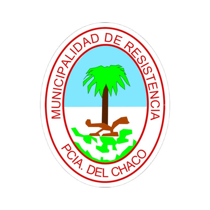 Resistencia Coat of arms (Argentina) (Coat of Arms) STICKER Vinyl Kiss-Cut Decal 4 Inch White - The Sticker Space