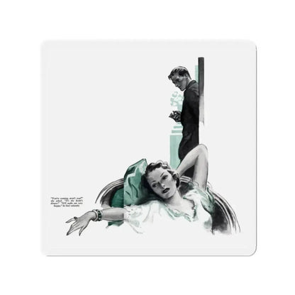 Respectable Eddie (2), The American Magazine, July 1936 (Magazine Illustration) Refrigerator Magnet 2 Inch Die-Cut - The Sticker Space