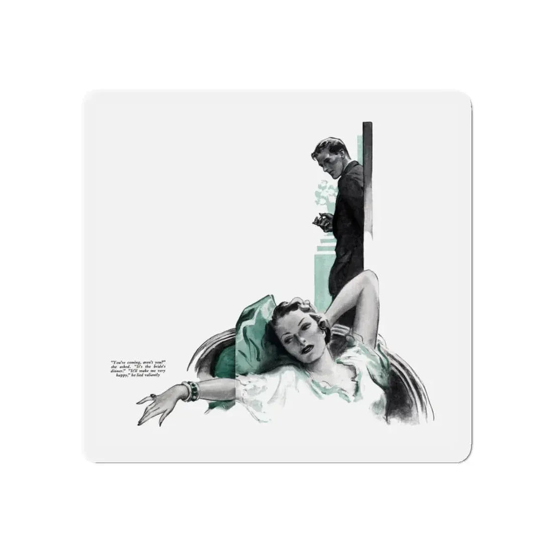 Respectable Eddie (2), The American Magazine, July 1936 (Magazine Illustration) Refrigerator Magnet - The Sticker Space