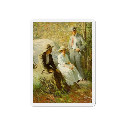 Rest in the Woods, Harper's Magazine, November 1915 (Magazine Illustration) Refrigerator Magnet 3 Inch Die-Cut - The Sticker Space