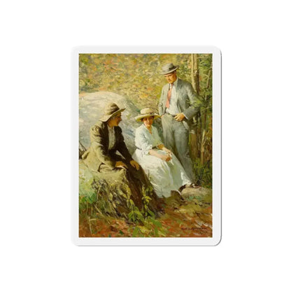 Rest in the Woods, Harper's Magazine, November 1915 (Magazine Illustration) Refrigerator Magnet 4 Inch Die-Cut - The Sticker Space