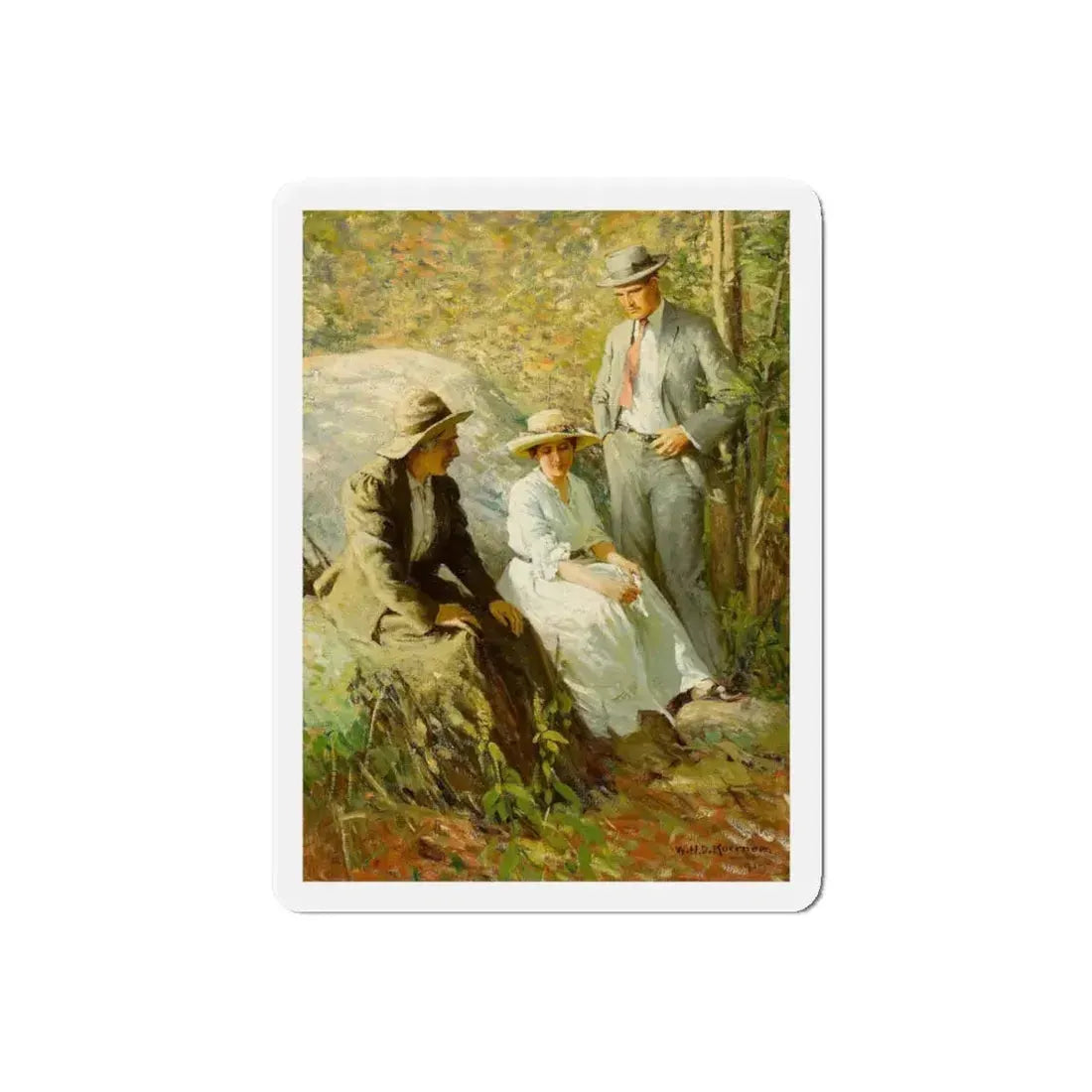 Rest in the Woods, Harper's Magazine, November 1915 (Magazine Illustration) Refrigerator Magnet 6 Inch Die-Cut - The Sticker Space