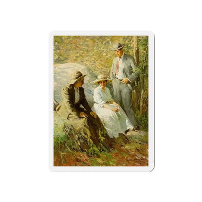 Rest in the Woods, Harper's Magazine, November 1915 (Magazine Illustration) Refrigerator Magnet - The Sticker Space