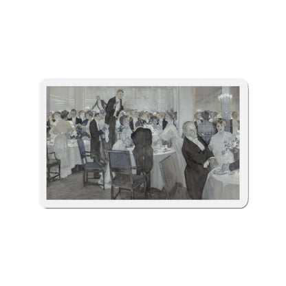 Restaurant Scene, 1903 (Magazine Illustration) Refrigerator Magnet-3 Inch-The Sticker Space