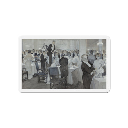 Restaurant Scene, 1903 (Magazine Illustration) Refrigerator Magnet-4 Inch-The Sticker Space