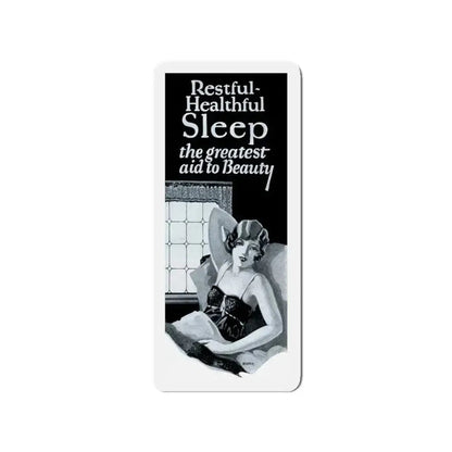 Restful Healthful Sleep, 1927 (Magazine Illustration) Refrigerator Magnet 3 Inch Die-Cut - The Sticker Space