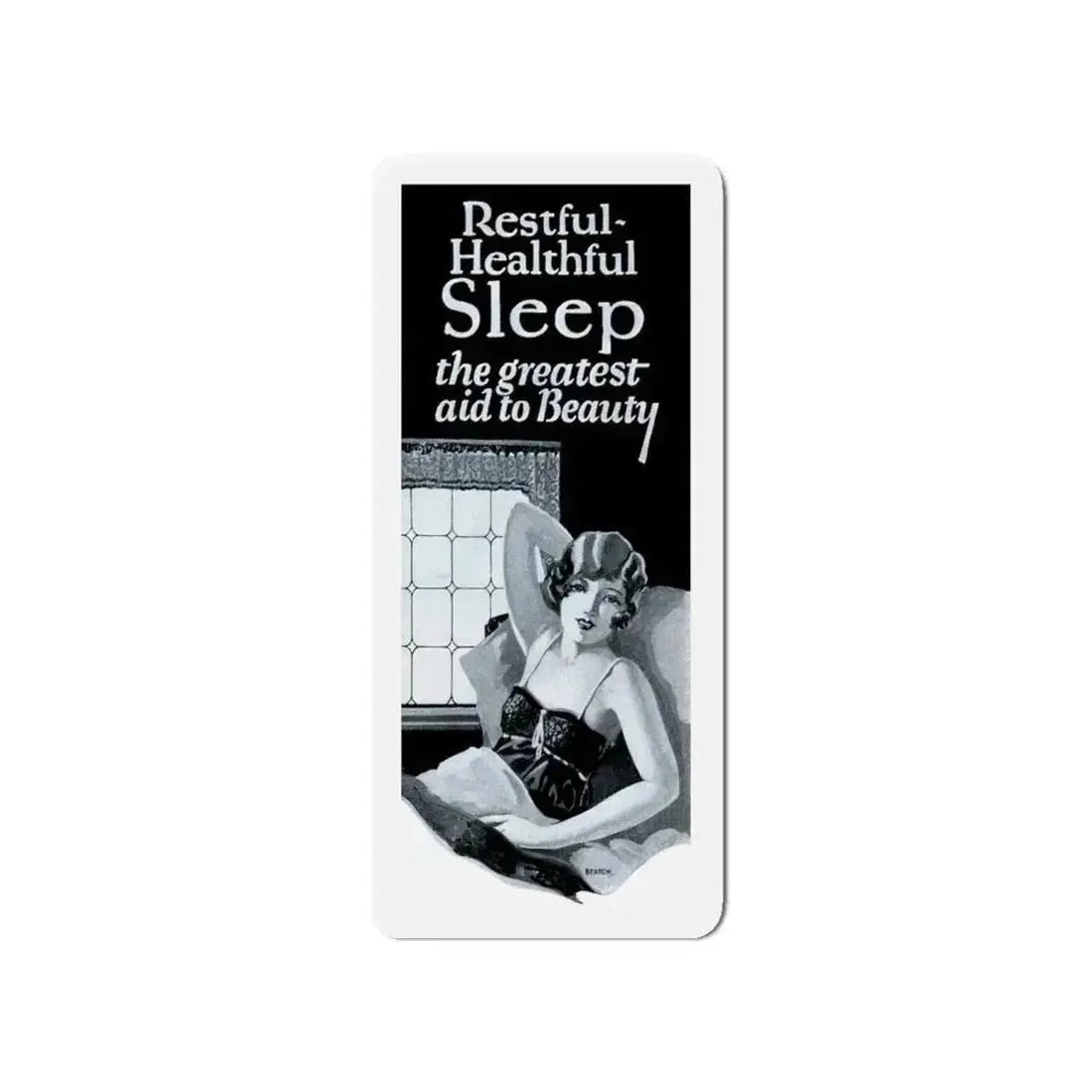 Restful Healthful Sleep, 1927 (Magazine Illustration) Refrigerator Magnet 4 Inch Die-Cut - The Sticker Space