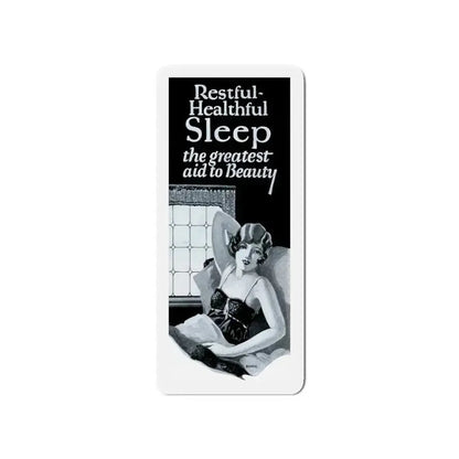 Restful Healthful Sleep, 1927 (Magazine Illustration) Refrigerator Magnet 4 Inch Die-Cut - The Sticker Space